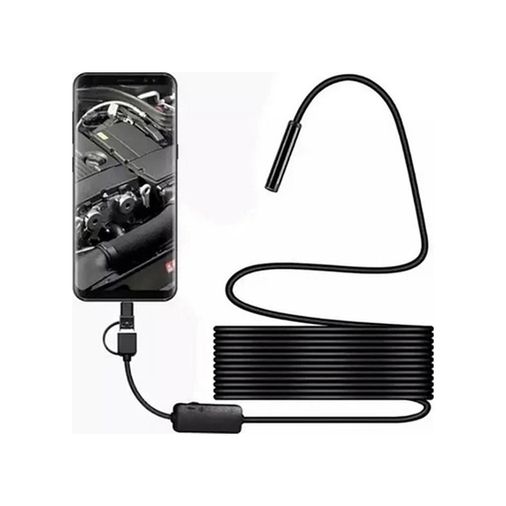 PRATİKOBA 55EM-EM-2metre Vtn-02 Endoskop Yılan Video Kamera Led Li 2 Metre 7 Mm Sert Kablo Su Geçirmez