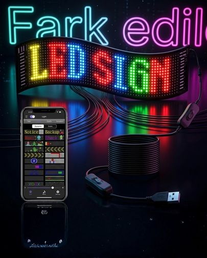 PRATİKOBA MEYTDUCZZZLEDMATRİX60CM-4-BLMY Mey İthalat Rgb Led Matrix Panel 60 Cm 16X96 Piksel Kayan Yazı Ve Animasyon Destekli Çok Renkli