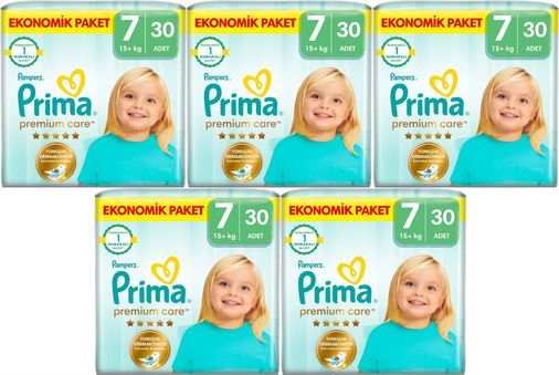 Premium Care Bebek Bezi Beden:7 (15+KG) XXX Large 150 Adet Mega Ekonomik Pk