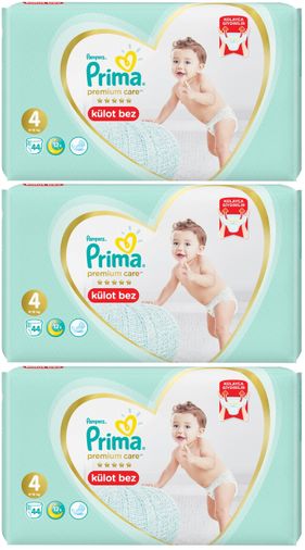 Prima Premium Care Külot Bebek Bezi 4 Beden 9-15 KG 132 Adet Ekonomik Fırsat Pk