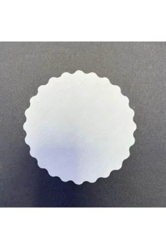PRİVATE 8691738321100 100 Adet Tek Kullanımlık Beyaz Desenli Kağıt Bardak Altlığı 80 Mm