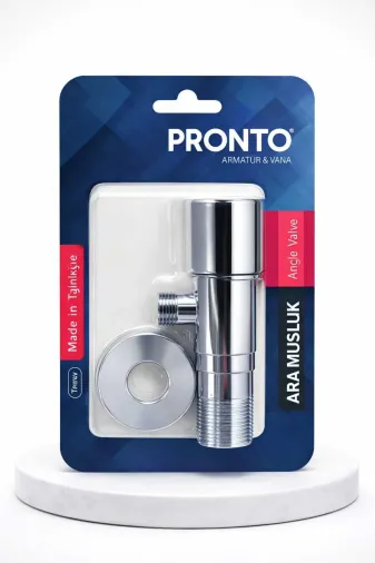 Pronto 415425454545 Ara Musluk Tahâret Musluğu - 1/2-3/8 Standart Ölçü - Paslanmaz Parlak Krom Kaplama