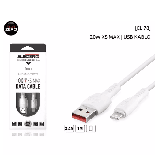 qrvM68Ccx4 Subzero Cl78 Usb Lightning Iphone Ipad Şarj Kablosu