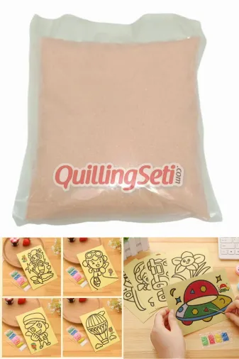 quilling 1KG-Ten-Kum 1Kg Ten Rengi Kum Boyama Kumu, Aktivite Kumu, Oyun Kumu, Dekoratif Renkli Kum 1000Gr