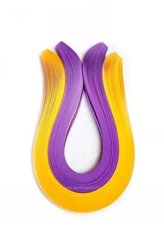 quillingseti.com-kgd-5mm-200lu Quillingseti 5Mm Koyu Sarı Ve Lila Renk Quilling Kağıdı 200'lü