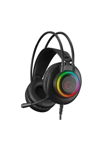 Rampage Rm-K27 X-Jammer Rainbow Ledli Pc Usb 3.5M Ps4-Xbox-Mobile Gaming Oyuncu Mikrofonlu Kulaklık