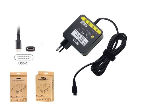 Retro Acer/Asus/Dell/Lenovo 65W USB-C PD Adaptör (RNA-IB15)