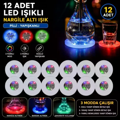 Rgb Led Altı Işık 12’li Set