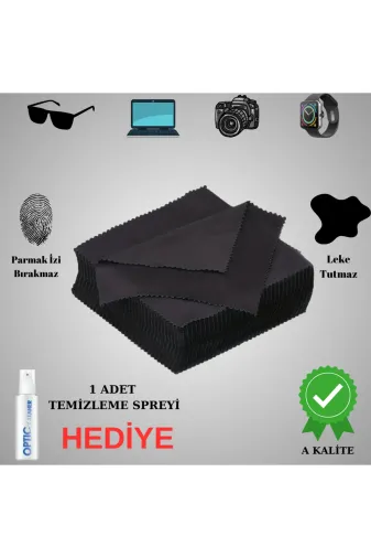 RIOBRANCO TYB41A6YRJLXDAPC50 10 Adet A Kalite Mikrofiber Gözlük Camı Temizleme Mendili