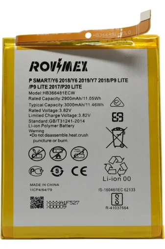Rovimex tch-rvmx-bt-697 Huawei P9 Lite (Vns-L31) Batarya Pil