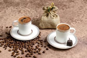 Royal Standart 57855210121715480184975 Limoges Rosehip 2 Kişilik Kahve Takımı 85Cc Açık Ahşap