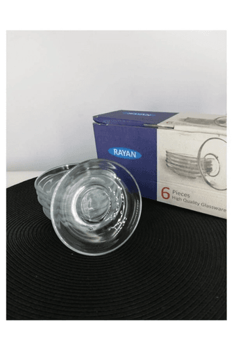 Royaleks Group RT-RY-H-70117 Çay Tabağı 6'lı Underline Cam Royaleks-Ryg3009