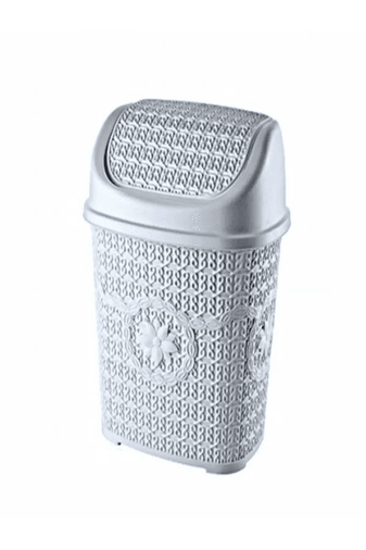 Royaleks Group RT-RYL-H-45480 Gri Örgülü Çöp Kovası Royaleks-Asd038