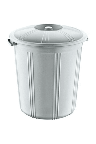 Royaleks Group RT-RYL-H-55642 35 Lt Kapaklı Yuvarlak Plastik Büyük Boy Çöp Kovası Su Et Kovası Balkon Kovası Bahçe Kovası Kilitli Royaleks-55642