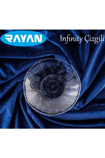 Royaleks Group RT-RYL-H-69839 Güneş Yıldız Gül Model 6'lı Cam Tabak Royaleks-G-403