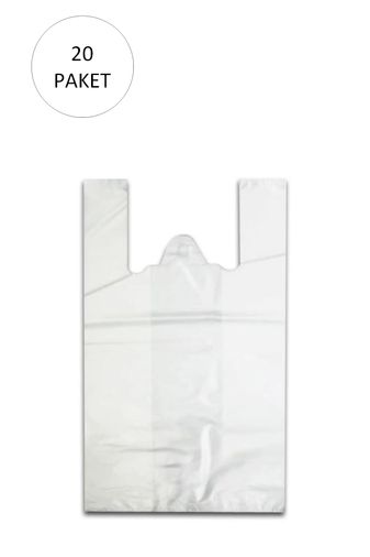 Royaleks RT-RYL-HMR11041 Beyaz Hışır Atlet Poşet Mini Boy 22X31 Cm 20 Paket Takriben 10.000 Adet