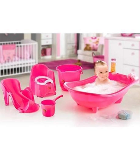 Royaleks RT-RYL-ZCCDPL5SPMB 5 Parça Oturaklı Bebek Bakım Yıkama Seti Pembe