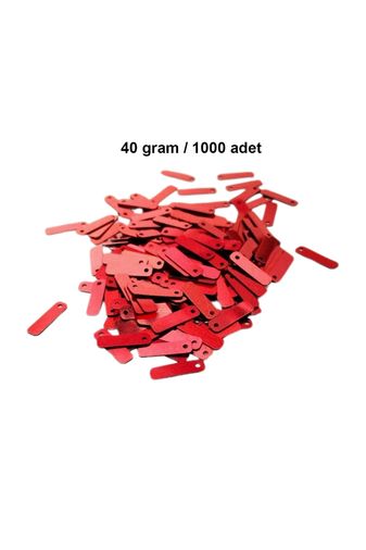 RT-RYL-B-0014-40 Kırmızı 15 X 5 Mm Dantel Oya Yazma Halhal Abiye Lazer Kesim Pul 1000 Adet / 40 Gram