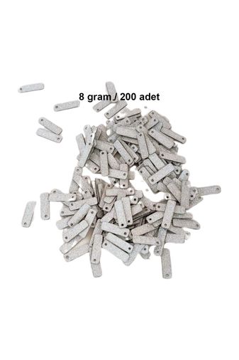 RT-RYL-B-0019-8 Mat Beyaz 15 X 5 Mm Dantel Oya Yazma Halhal Abiye Lazer Kesim Pul 200 Adet / 8 Gram