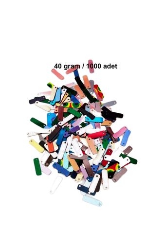 RT-RYL-B-0020-40 Karışık Renkler 15 X 5 Mm Dantel Oya Yazma Halhal Abiye Lazer Kesim Pul 1000 Adet / 40 Gram