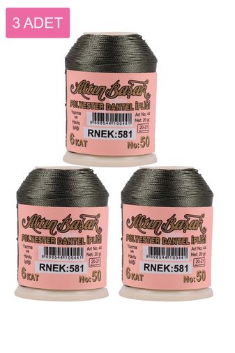 RT-RYL-HMR16889 3 Adet Altınbaşak Oya Ve Dantel İpi 20 Gr - Royaleks - No: 581