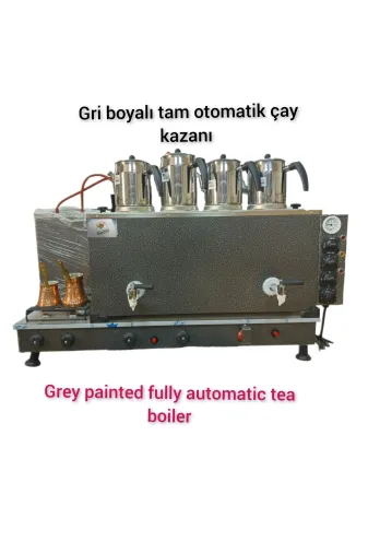 SAFİR ÇAY KAZANLARI 08022025grigaz4 4 Lü Gri Çay Kazanı Doğalgazlı Ventil Sistemli Ce Belgeli Gazmer Açılış Onaylı Semaver