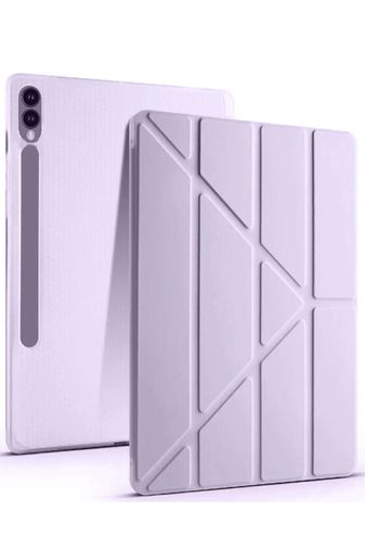 Samsung Galaxy X610 Tab S9 FE Plus 12.4 Kılıf Kalemlikli Mars Tablet Kılıfı - Lila