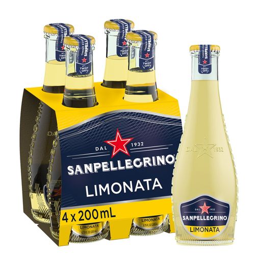 San Pellegrino sanpellegrino05485 Sanpellegrino Limonlu Gazlı İçecek 4 X 200 Ml
