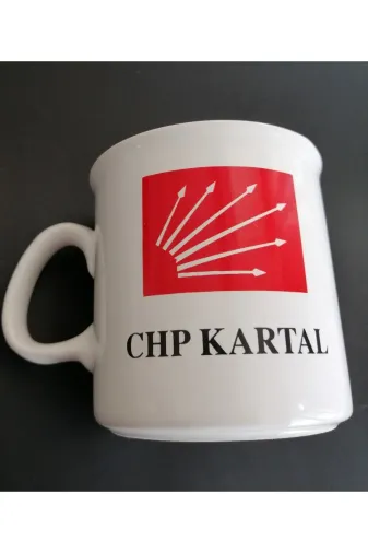 SANAT TACİRİ EK3563724 Chp Kartal Porselen Kupa - Çay Kahve Fincanı