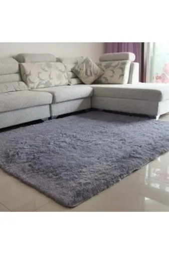 Sarar SARAR POST001FK08 Yıkanabilir Post Peluş Antrasit Kaymaz Taban Halı