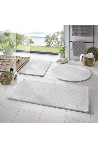 Sarar zadeposthalı1 3'lü Banyo Paspası Halısı Peluş Halı Klozet Takımı 50X70--50X50--50X50(Yuvarlak)