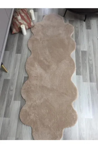 Sarar zadeposthalı17 Peluş Post Kürk Halı Yıkanabilir Kaymaz Taban Çiftkafa Pofuduk Post Halı