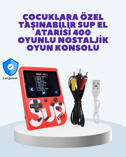 Şarjlı Taşınabilir El Oyun Konsolu 400 Oyun