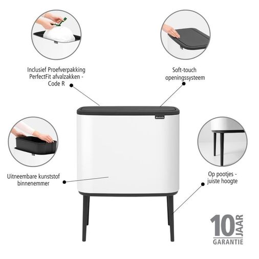 Schafer ₺14.245,00-* Brabantia Bo White Dokunmatik Çöp Kutusu 36 L