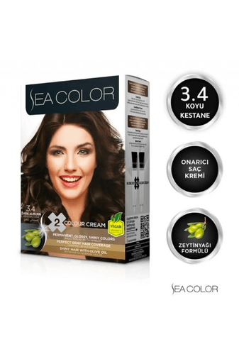 Sea Color Saç Boyası Koyu Kestane Set No:3.4
