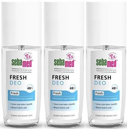 Sebamed Deodorant Sprey 75 ML Fresh (3 Lü Set)