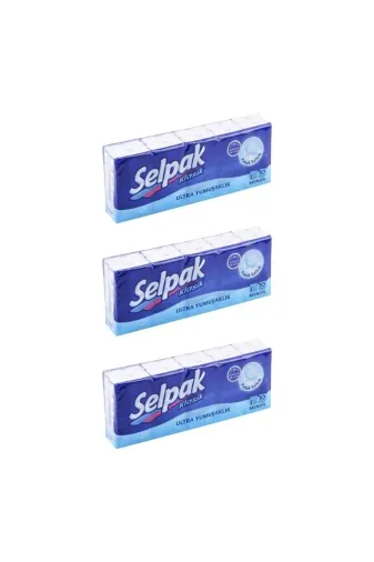 Selpak LMD006350 - Cep Mendili Klasik Ultra Yumuşak 10Lu - 3 Paket