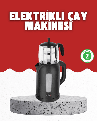 Sıcak Tutma Özellikli 2’si 1 Arada Çay Makinesi ve Su Isıtıcı