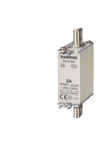 Siemens 3Na3812 Steatit Seramik Gövdeli Nh Bıçaklı Sigorta Buşonu 32A Boy 000 Genişlik 21Mm