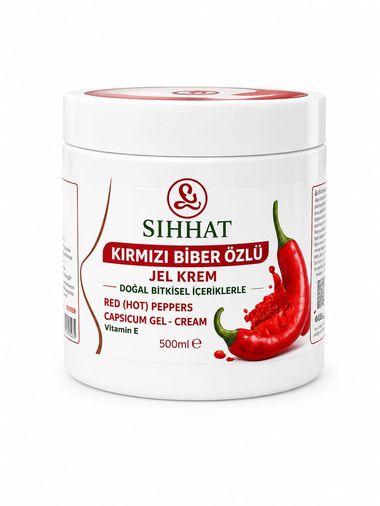 Sıhhat Pharma bbr01 Kırmızı Biber Özlü Jel Krem 500 Ml