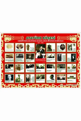 SIRADIŞI REKLAM TYCE1AA1D21BB13D3742B3200 Atatürk Köşesi Vinil Afiş 150Cm*100Cm
