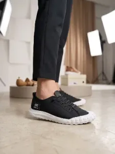Siyah (Beyaz Taban) Tekstil Lastik Bağcıklı Erkek Sneaker