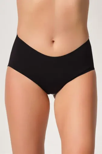 Siyah MI Emay 2702 Lazer Kesim Toparlayıcı Mama Slip Korse