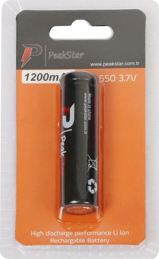 Skygo 55AH-AH-AVH-958 3.7 V 1200 Mah Şarj Edilebilir 18650 Turbo Model Li- Ion Şarjlı Pil