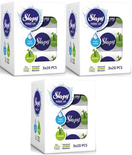 Sleepy Yüz Temizleme Havlusu Bamboo Make Up 180 Yaprak (9PK*20)