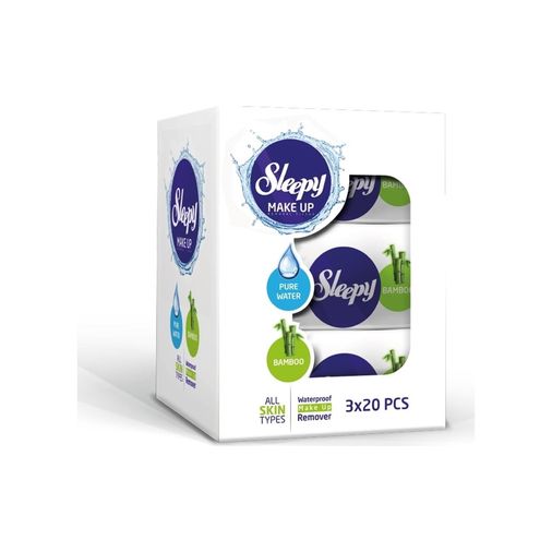 Sleepy Yüz Temizleme Havlusu Bamboo Make Up 60 Yaprak (3PK*20)