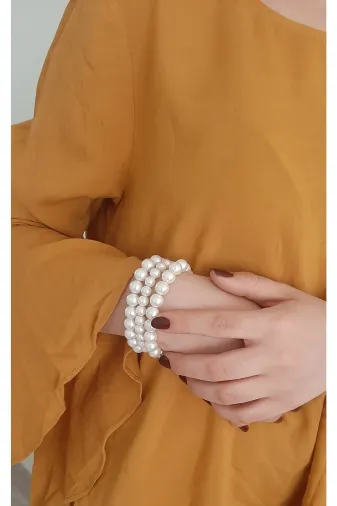 SmY Bag Inci46 Marka Suni Incili 3 Adet Bileklik 2 Buyuk 1 Küçük