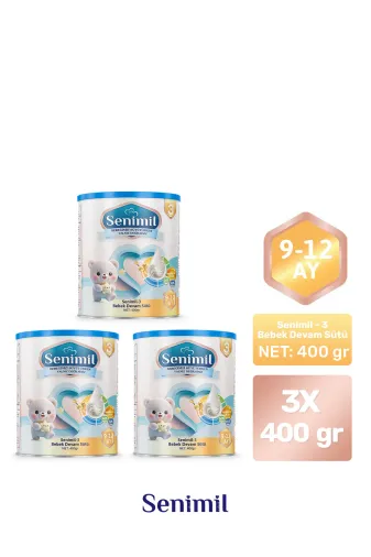 SNML110 3 Bebek Devam Sütü 400 Gr (9-12 Ay) 3 Lü Avantaj Paketi