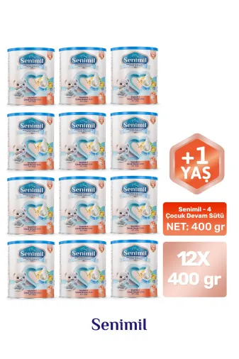 SNML119 4 Çocuk Devam Sütü 400 Gr (+1 Yaş) 12 Li Avantaj Paketi