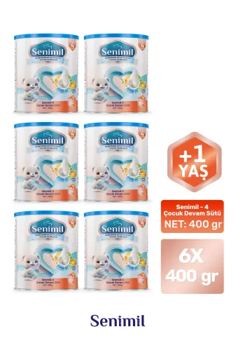 SNML124 4 Çocuk Devam Sütü 400 Gr (+1 Yaş) 6 Li Avantaj Paketi